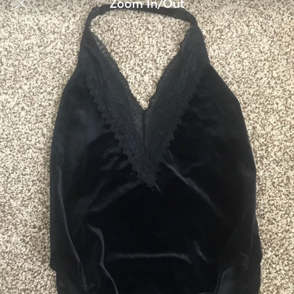 Halter velvet Bodysuit